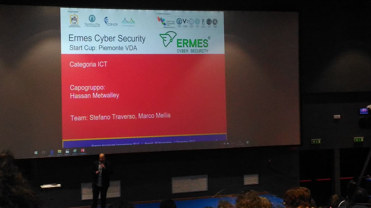 Una #soluzione #automatica in grado di assicurare una #protezione totale aggiornata in tempo reale: #ErmesCyberSecurity
#PNI2017 #pitch
