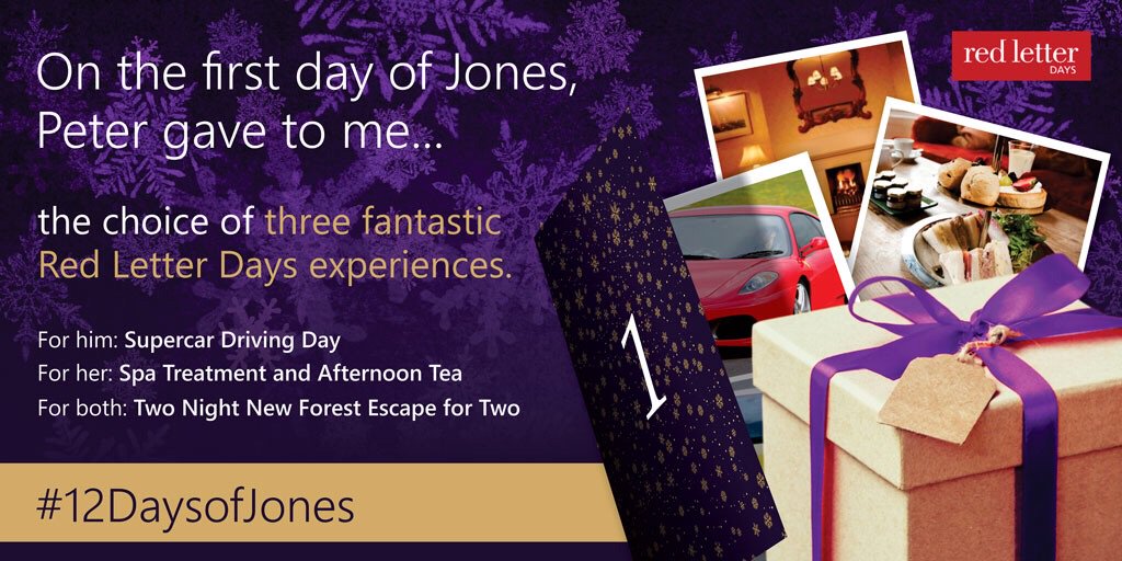 dragonjones's tweet photo. Today’s prize is this from Red Letter Days, the UK’s leading experience company #12DaysofJonesDAY1 #12DaysOfJones https://t.co/cvjGp55xRV
