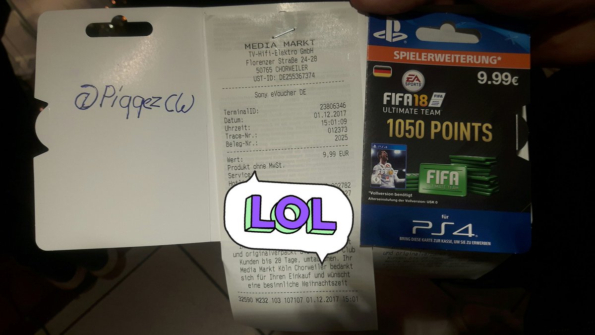 Paphia_'s tweet image. ✖OP GAW✖
1×30€ FifaPoints!!!
1×10€ PSC

ToDo:
Follow @PiqezCW + Retweeten
Ende: 01.01.2018