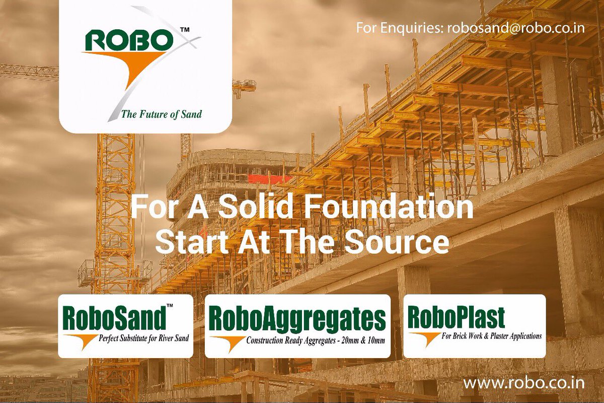 Robo_Sand's tweet photo. For A solid Foundation Start At the Source #Ecofriendly #GetTheRoboAdvantage #ManufacturedSand #PlasterSand #RoboAggregates https://t.co/jtZpPlOI0r