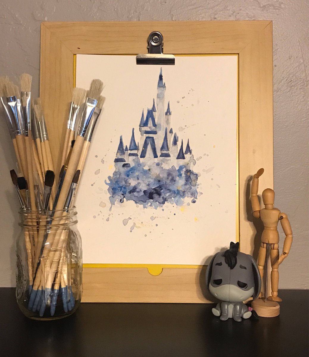 Excited to share the latest addition to my #etsy shop: Castle Watercolor!  #wdw #castle #etsyart  #watercolor #art  etsy.me/2iy6RE2