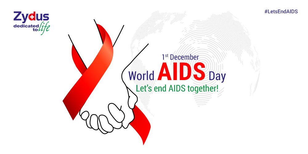ZydusUniverse's tweet photo. On this World AIDS Day, let’s vow to fight the life-threatening disease together and wipe it off from the face of Earth. #LetsEndAIDS #WorldAIDSDay #WAD #ZydusCares https://t.co/bLlAgXdUtS