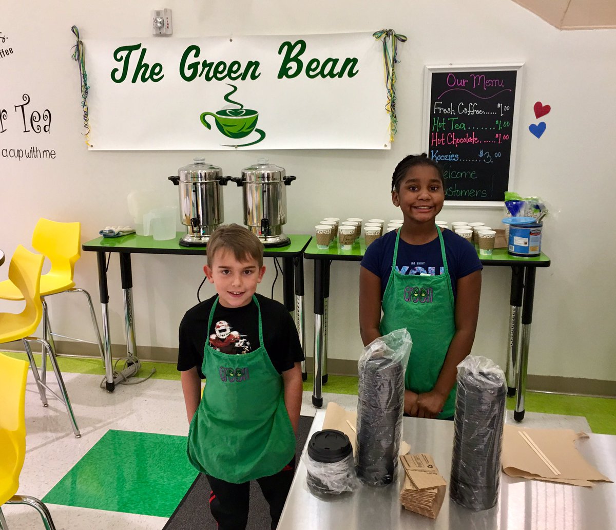 mcharb's tweet photo. Love getting my coffee from the @GreenESLeaders Green Bean! Awesome project-based learning with @lbrscully1 & team! @WCPSS #leadership https://t.co/WhxDVvrBtm