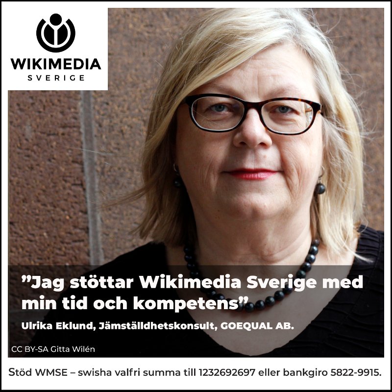WikimediaSE's tweet photo. .@UEklund donerade 50 timmar till oss. Hon var facilitator för Wikimedia Diversity Conference där wikimedianer från 43 länder deltog. Tack för din erfarenhet och din kunskap om utvecklande, inkluderande möten mellan människor. #wikidivcon https://t.co/cZTymbSbuc