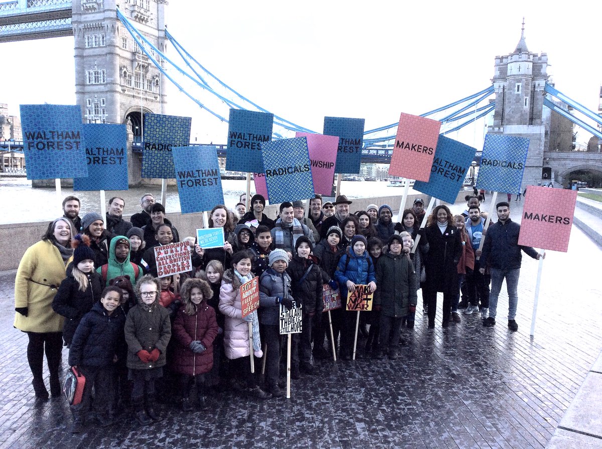Ainslie Wood School Council presenting the bid for Waltham Forest to be the first London Borough of Culture to City Hall today. #exciting #proud #weareready