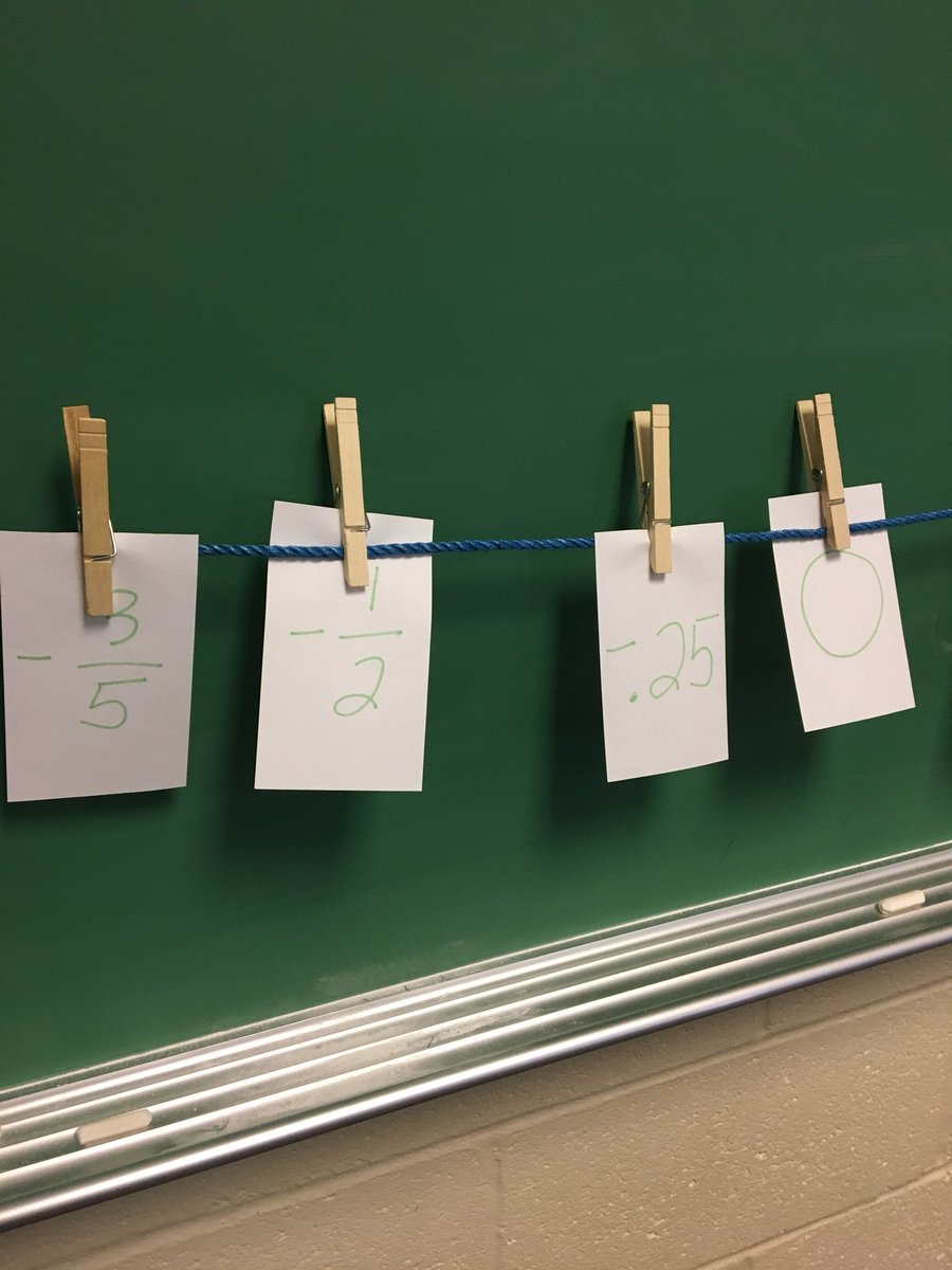 koala_610's tweet photo. SLOT review on ordering decimals and fractions on a clothesline number line #wilsonsouthern #wilsonsd #numberline https://t.co/CxE3Peaa0y