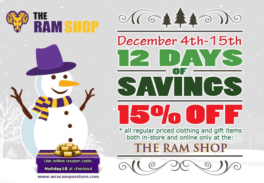 WCUramshop's tweet photo. Starting Monday December 4th.........Details below....... "Holiday Deals &amp; Steals" https://t.co/RGOSNNGFaT