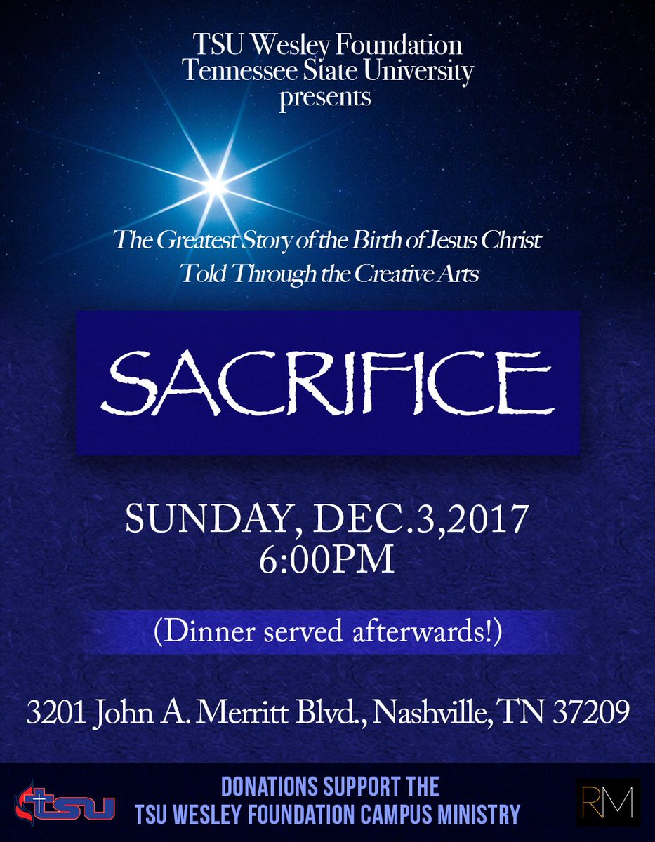 See You on Sunday <a href="/TSUWesley/">TSUWesleyFoundation</a> 
#worship #sacrifice
