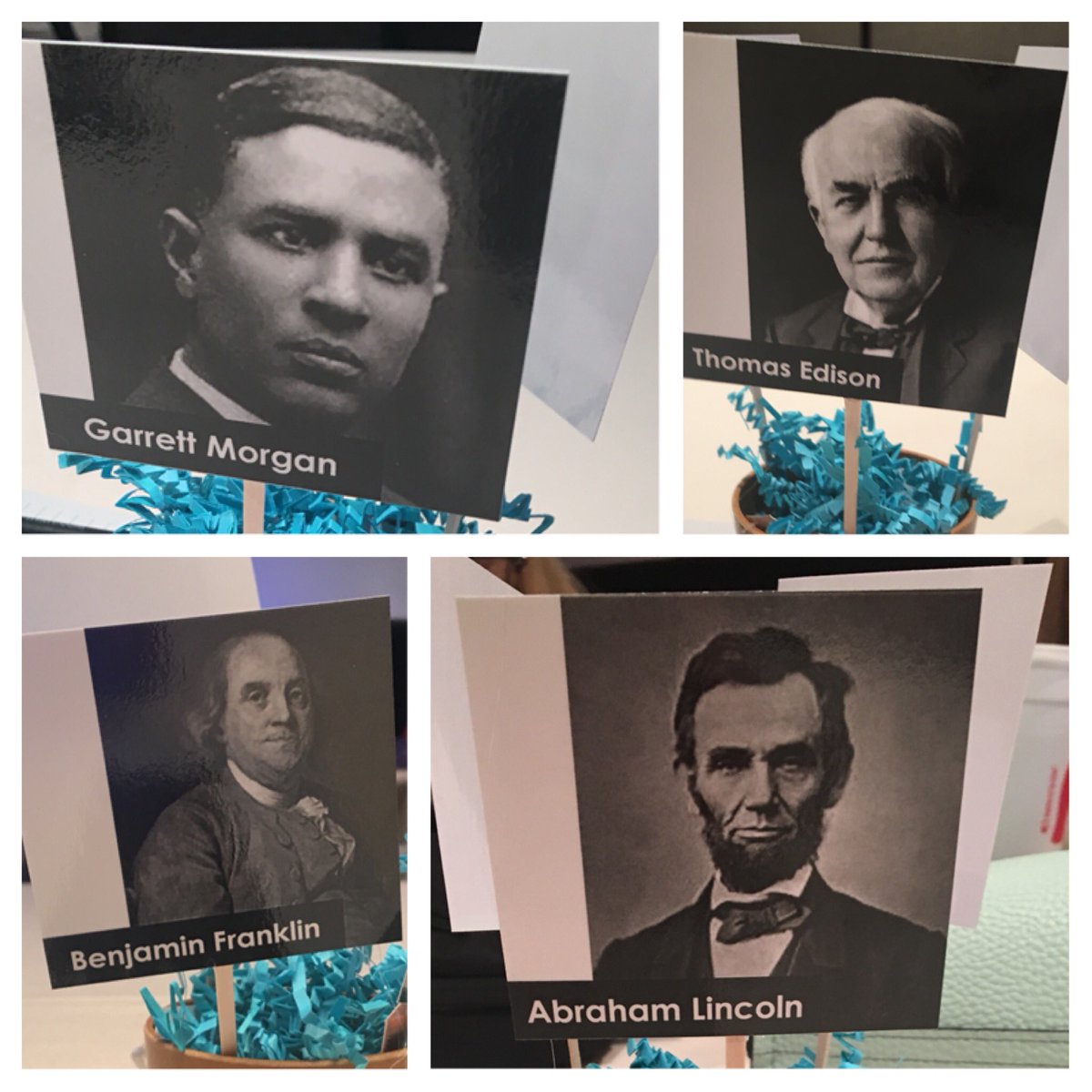 kelli_mccammond's tweet photo. Who inspires you? Shout out to these inspirational 1st grade historical figures! @lead4ward @NatWilliamsElem #think2017 https://t.co/1qYSyGn5t2