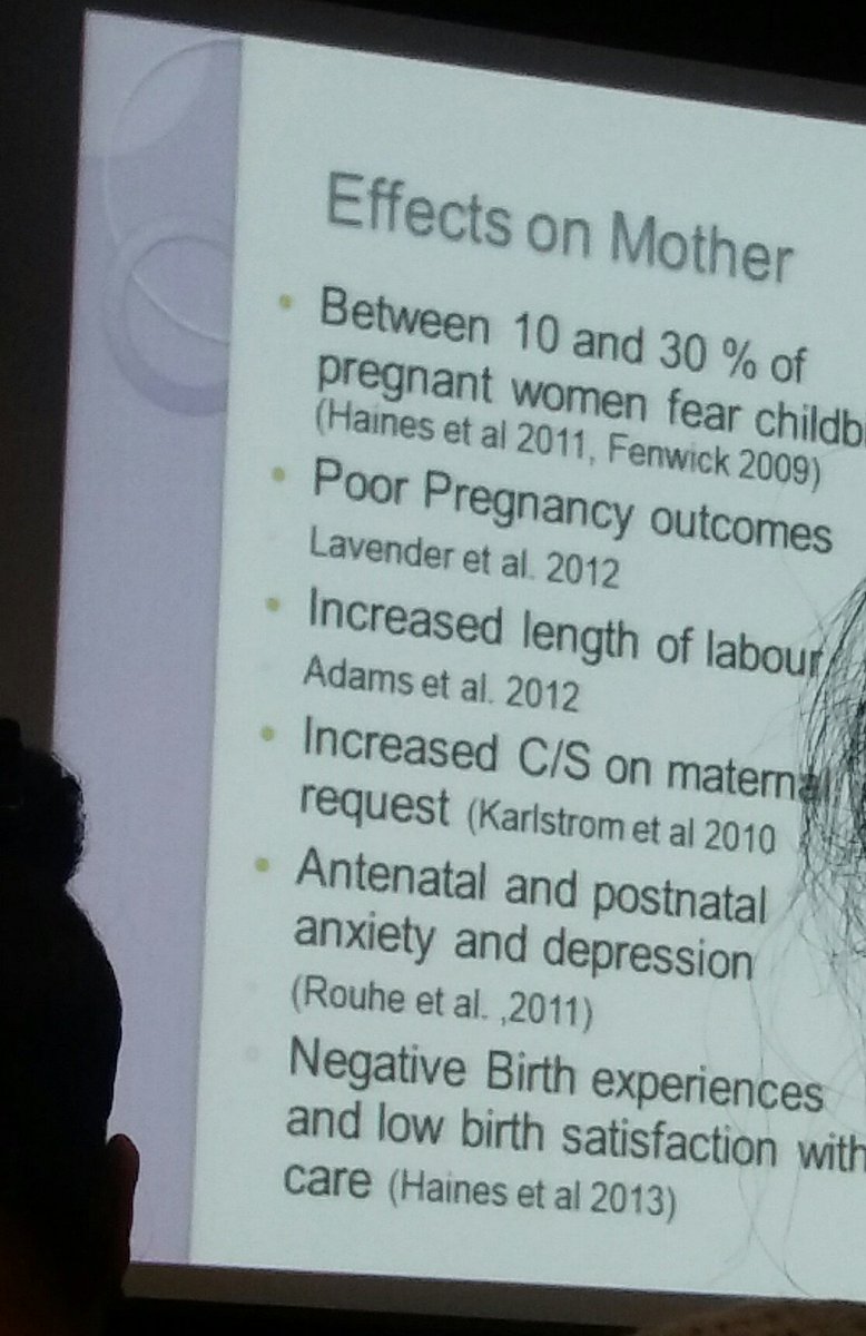 Great presentation today from <a href="/Yanarichens/">Yana Richens OBE PhD MPhil MSc BSc RN RGN</a> on women and fear of birth <a href="/BJMidwifery/">BJM</a>