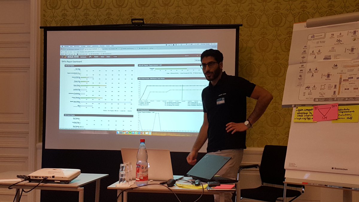 danny_shave's tweet photo. "Agile Hive"- Vorstellung auf der #t4at. SAFe mit Jira. #DejaVu 😉 https://t.co/cNff3o1W7o