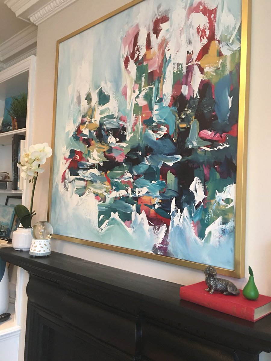 Into The Wild 🔥A large original abstract painting, measuring 102x102 cm, currently available. bit.ly/OmarObaid-Into… #art #painting #originalart #abstractpainting