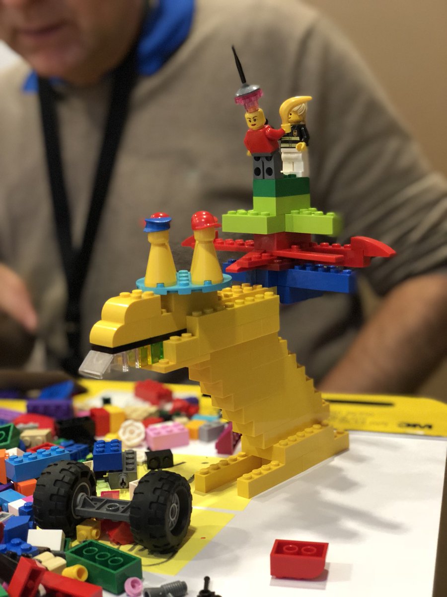 metawops's tweet photo. Das wäre dann mal unser Prototyp, hier im #DesignThinking Workshop. #CommYOUnity #Topify 😂🤖👍 #LEGO /cc @onissen https://t.co/3gEFIyuErV