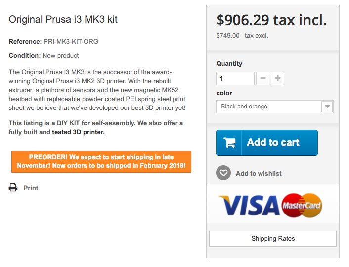 irrenhaus's tweet photo. @josefprusa I think your https://t.co/Ndd0XTHo2O page states the prices wrongly: It says 749 USD VAT inclusive. Or is it me being just plain dumb? https://t.co/MPsuwrdy0a