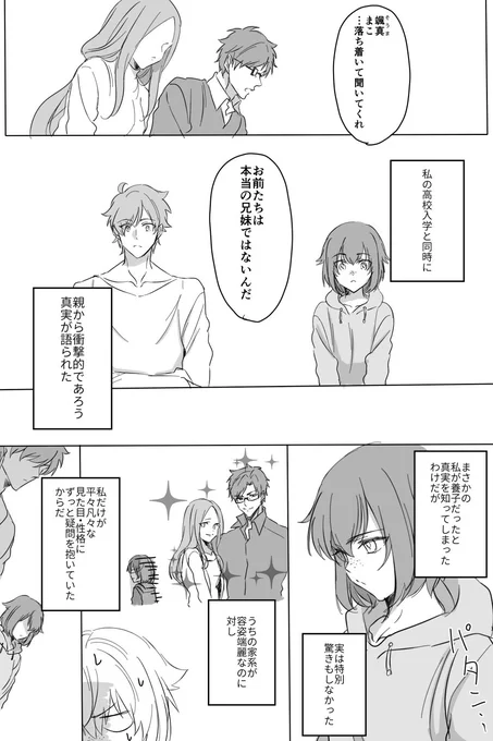 【創作男女】真実を知った兄妹のお話 