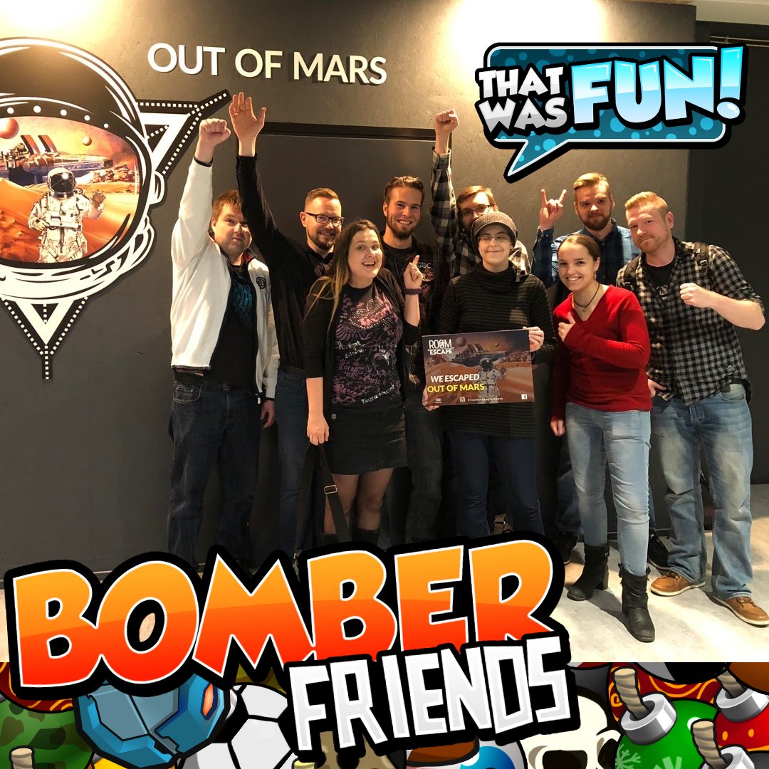 BomberSupport's tweet image. Team Hyperkani having some FUN! #teambuilding #gamecompany #gamedevteam #roomescape #roomescapetampere #bomberteam #hyperkani #outofmars