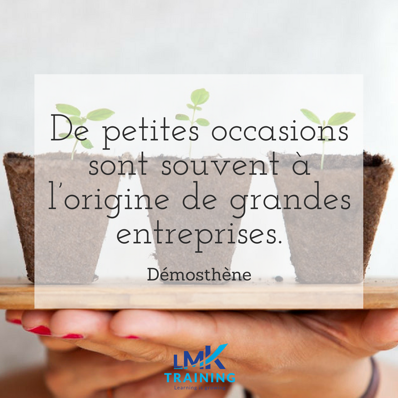 lmktraining's tweet photo. La citation du jour : "De petites occasions sont souvent à l'origine de grandes entreprises". Démosthène https://t.co/mj5eOynRIr