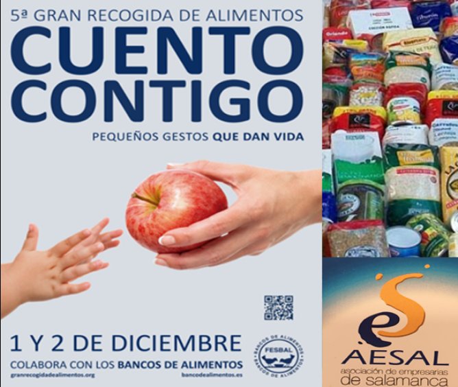Aesal_Salamanca's tweet photo. Llegó el gran día : "Gran recogida para el #bancodealimentos de #Salamanca" en el que #Aesal colabora. Pon tú también tu granito de arena, en esta causa humanitaria, donando alimentos para quien más lo necesita. https://t.co/ywsSCQ49GA
