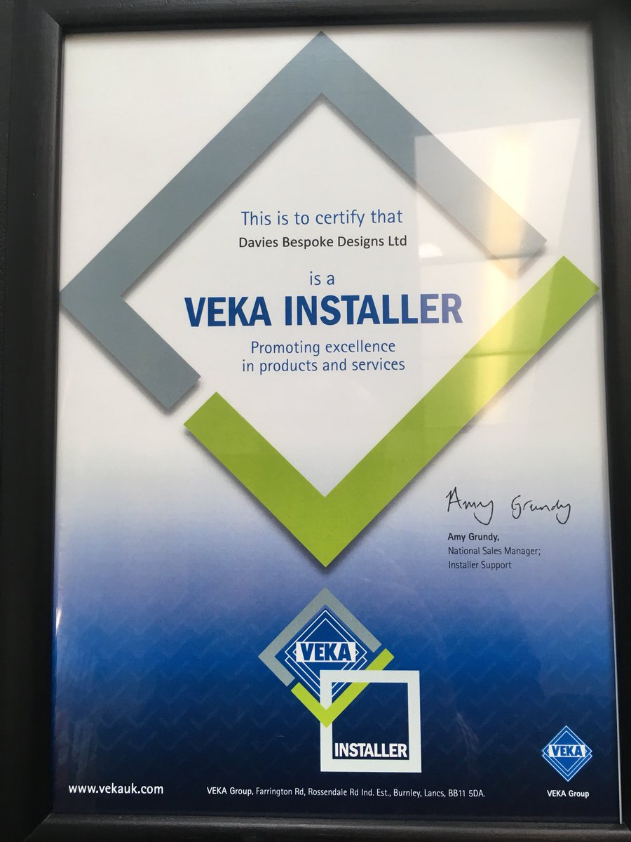 Exciting times, we are now a Veka installer.