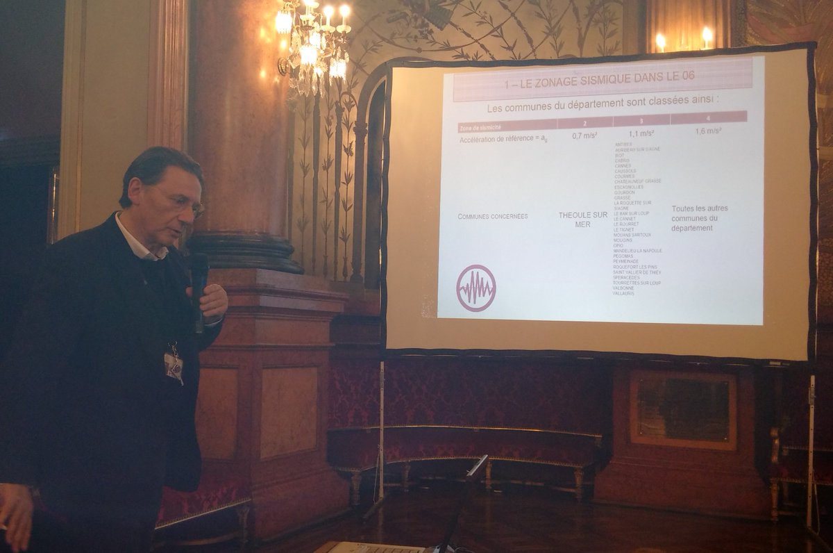 Capeb06's tweet photo. Réunion sur les règles parasismiques avec la préfecture et la @Capeb06 : intervention de Philippe Offerlé de la DDTM https://t.co/8FWe4boPJu