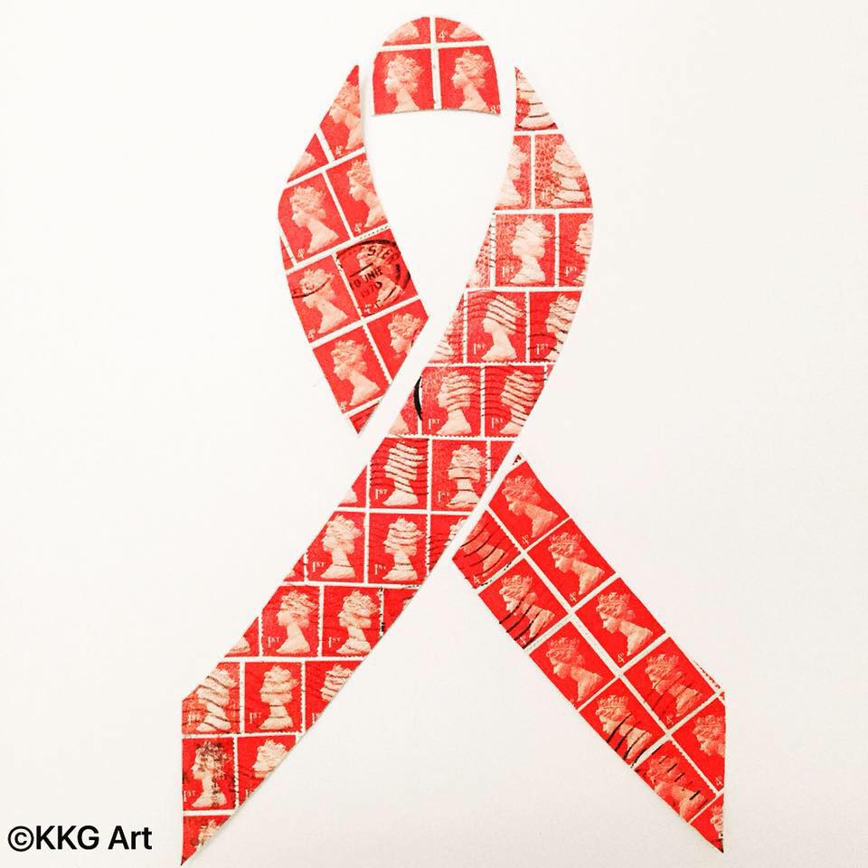 kkg_art's tweet photo. Supporting #WorldAIDSDay@THTorguk #WorldAIDSDay2017 @ejaf @RoyalMailStamps @BRlTISHMONARCHY @ASPS_Philately @talkHIV @HIVGov #stopthestigma https://t.co/J1h6CUmLV8