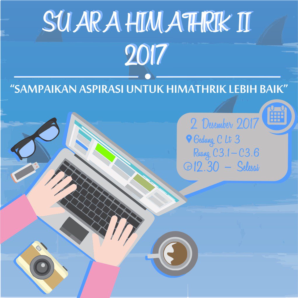[INFORMATION]
Kami dari Panitia SUARA HIMATHRIK II 2017 mengundang  Mahasiswa/Mahasiswi THP untuk dapat berpartisipasi dalam acara ini.