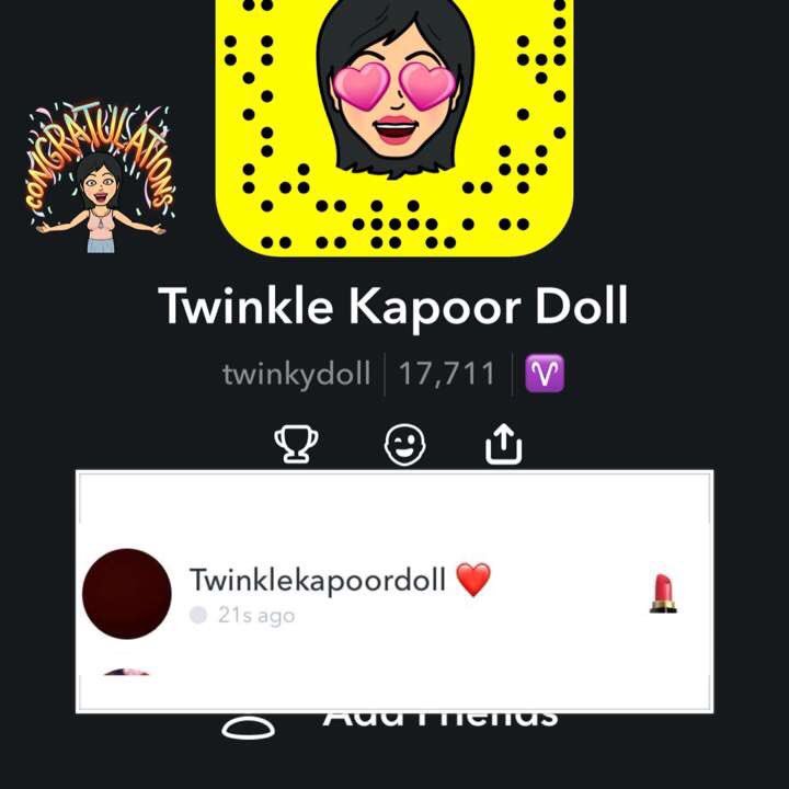 twinklekapoorr's tweet photo. Yayyyy ๐๐ผ๐๐ผ,, Finally my Snapchat account Got verified With this Symbol - ๐ .
I am So So So Happy Today
Thank you so much #snapchatteam
For Making my #snapchataccount #verified โค๏ธ
Guys #keepadding me on my official #snapchataccount - Twinkydoll ๐ . https://t.co/pUSQwqP3II