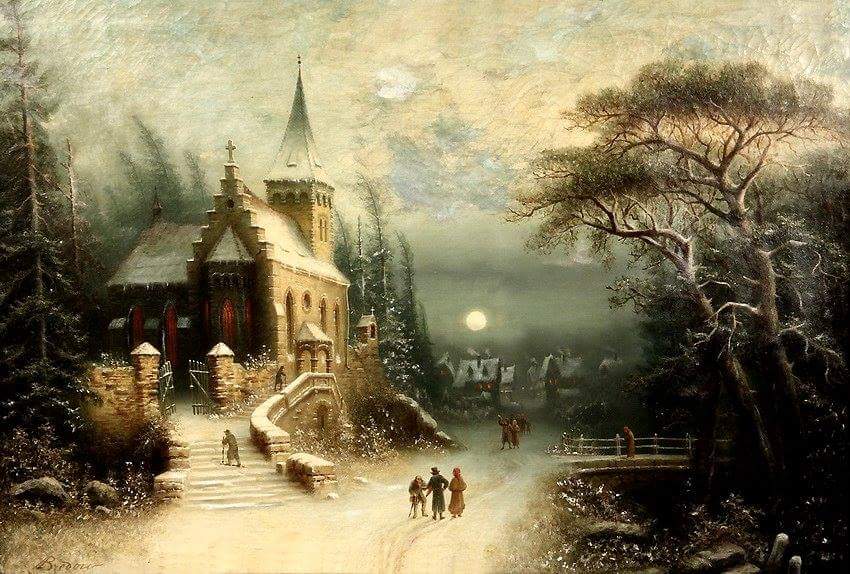 TheNewPainting's tweet photo. “Steer your boat with justice: forge A tongue on truth's anvil.” Pindar
Pindarus (c. 522 – c. 443 BC) was an Ancient Greek lyric poet from Thebes.

🎨 Romantic Moonlit Winter Landscape with Stone Church &amp; Distant Village

👨‍🎨 Albert Bredow (1828 - 1899) was an Russian painter. https://t.co/PxfysSzAV7