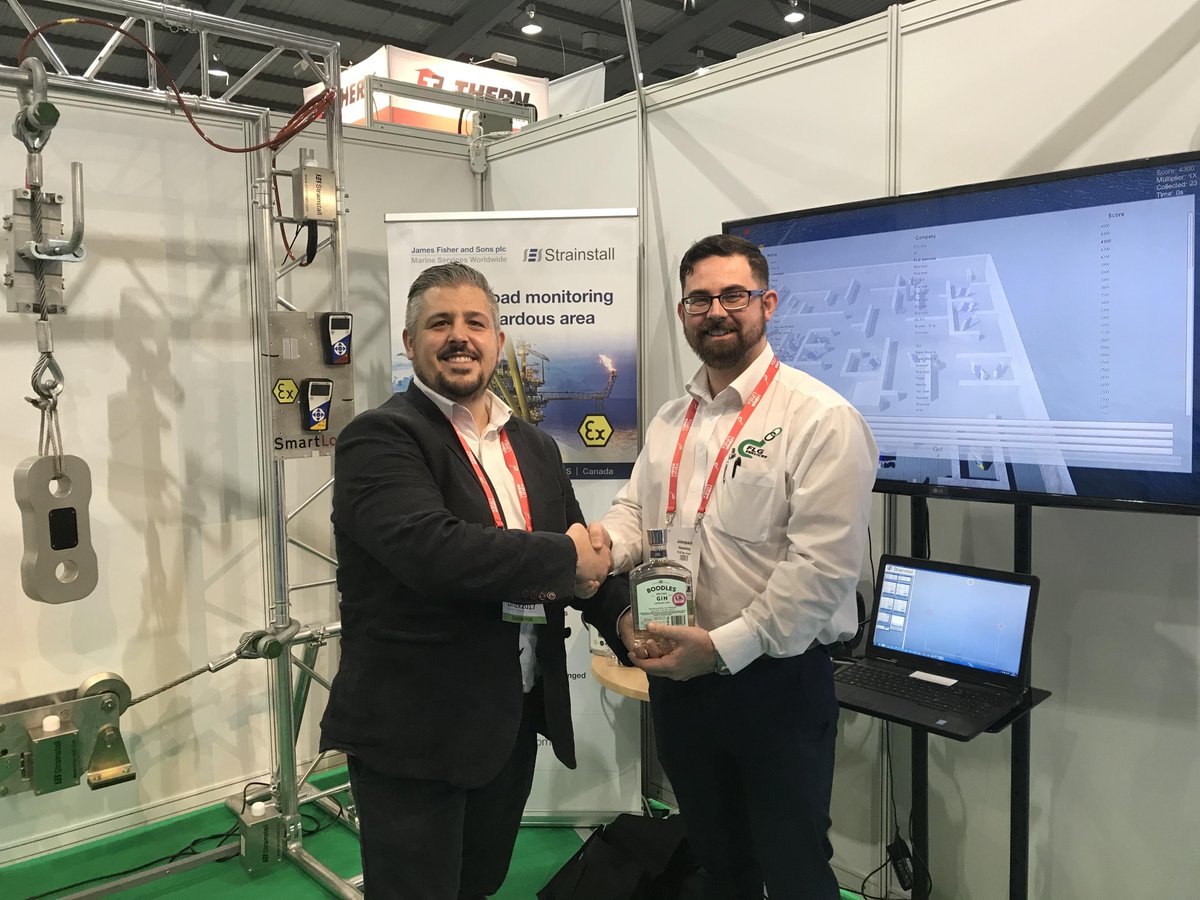 Strainstall's tweet photo. The winner of our second bottle of gin was Johnpaul Hemming of @FLG_Services. And that's it for #LiftEx2017 - it was great to meet everyone! If you have any load monitoring requirements, contact us today to discover what we can do for you; https://t.co/6uMsUQFXBV https://t.co/xwFEOB0tHJ