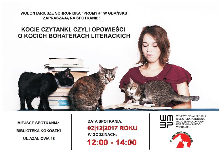 gdansk's tweet photo. Przyjemne mruczenie, książki i breloczki 3d. @WiMBPGdansk zaprasza na kocią sobotę w bibliotece Kokoszki: https://t.co/SelureRkd4 🐱📚 #gdansk #ilovegdn #schronisko  #biblioteka https://t.co/RM4bTIhik4