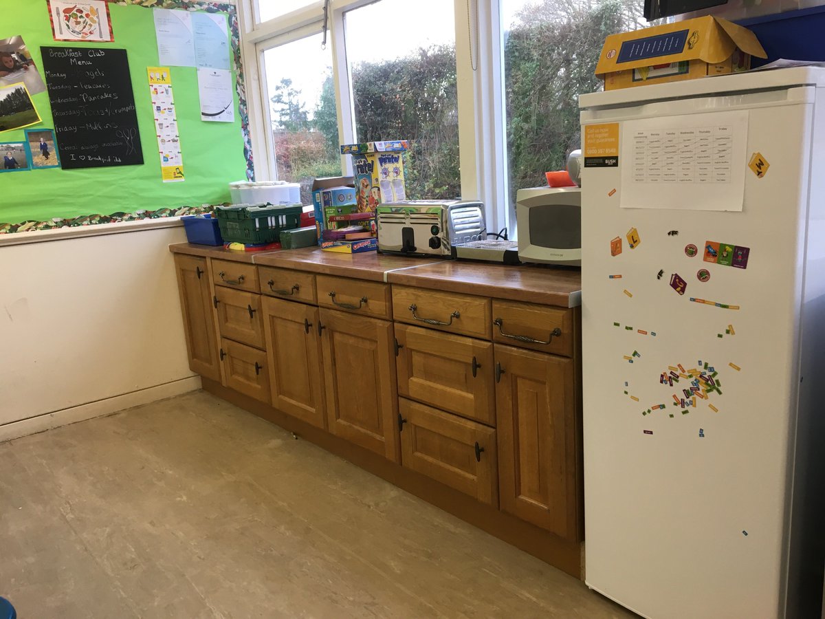 Breakfast Club has a new Kitchen . Thank you to Mrs Brown , Mr and Mrs Ward and Mr Summers for making this happen. Remember breakfast club is open from 8.05 am every day!
