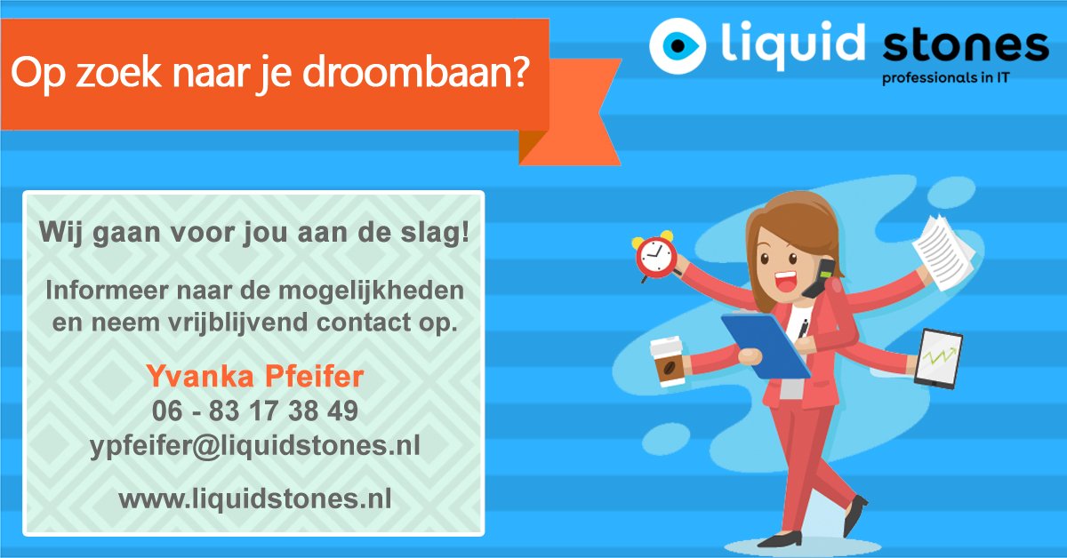 liquidstones's tweet photo. Op zoek naar je droombaan? Wij gaan voor je aan de slag! - https://t.co/RCMUdPvo8V https://t.co/wQqRPI0Aoo