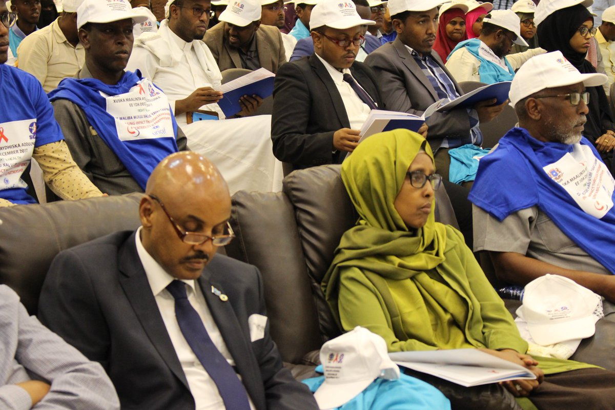 MoH_Somalia's tweet photo. World AIDS Day, 1 December 2017  
xuska munaasabadda Maalinta Aydhis Adduunka ayaa lagu qabtay magaaladda Mogadishu waaxana ka soo qeyb galay Munaasabada wasiirka  Caafimaadka  Soomaaliya Dr.Fawziya abikar Nur Wasiirk Warfaafinta Soomaaliya @engyarisow https://t.co/OKrpV1NKet