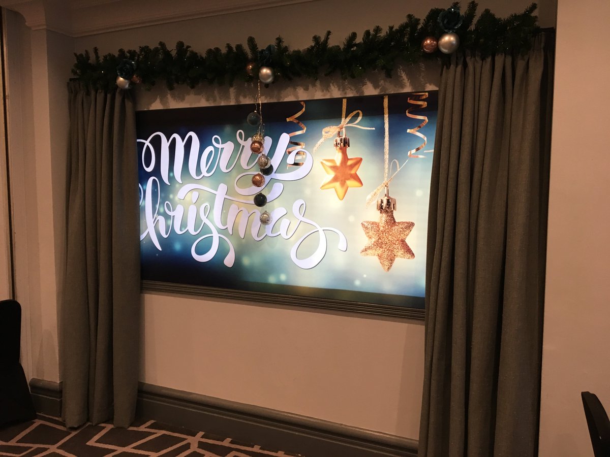 KingfisherGraph's tweet photo. PINCH, PUNCH IT'S THE 1ST OF THE MONTH! The Village Hotel in Warrington are all stocked up for Christmas by upgrading their internal windows into LED magnetic Lightboxes. #holidaysarecoming #digitalprint #lightbox #backlit #directprint #creativity  #christmas #interiors #promo https://t.co/Fn3hxTpSiP