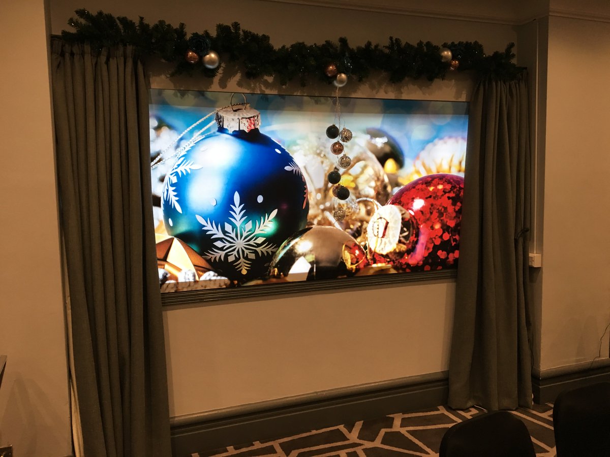 KingfisherGraph's tweet photo. PINCH, PUNCH IT'S THE 1ST OF THE MONTH! The Village Hotel in Warrington are all stocked up for Christmas by upgrading their internal windows into LED magnetic Lightboxes. #holidaysarecoming #digitalprint #lightbox #backlit #directprint #creativity  #christmas #interiors #promo https://t.co/Fn3hxTpSiP