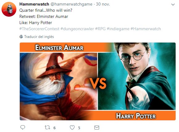 hammerwatchgame's tweet photo. Elminster Aumar has qualified for semifinal round
#TheSorcererContest  #dungeoncrawler #RPG #indiegame #Hammerwatch https://t.co/h54cACMFPT