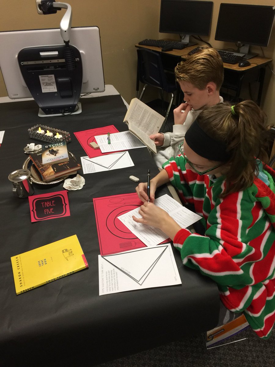MrsMAmerson's tweet photo. This week we had a book tasting to choose our favorites for our first book club #ismsforce #ismsteam54 #earningourwings https://t.co/z3IOp9mPB4