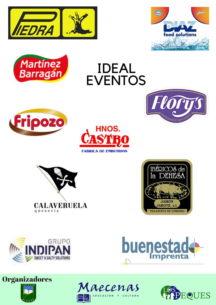ColegioAlauda's tweet photo. Agradecemos a los patrocinadores por su aportación para el evento de la comida solidaria.  @@ColegioAlauda @PequesCordoba #lazossolidarios2017 https://t.co/8LexuroSlH