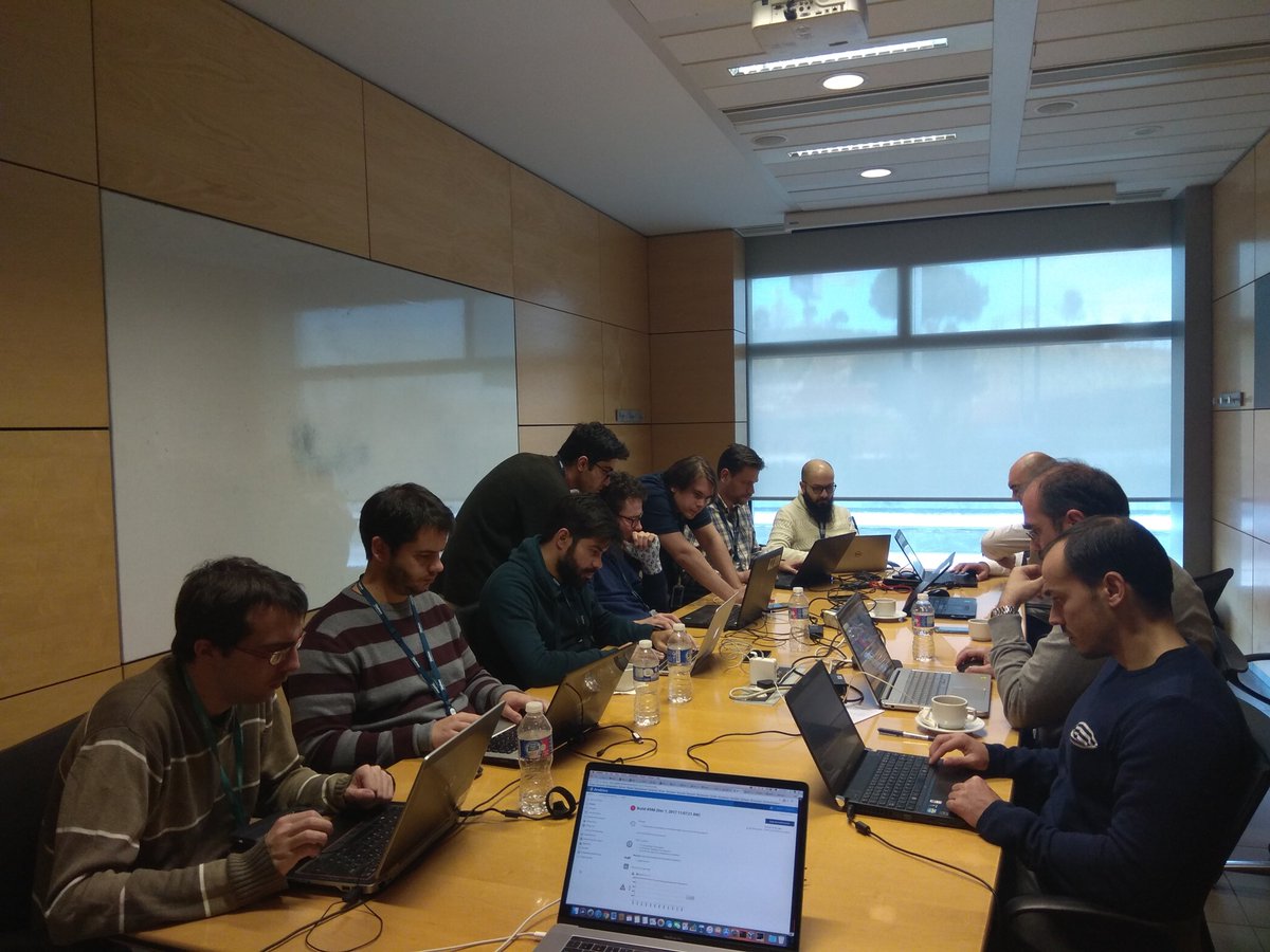 sonataNFV's tweet photo. Developers session at the @5GPPP @sonataNFV plenary meeting. Brilliant brains working together towards a common objective!  #5G #NFV #Virtualization https://t.co/19oUYTasvI