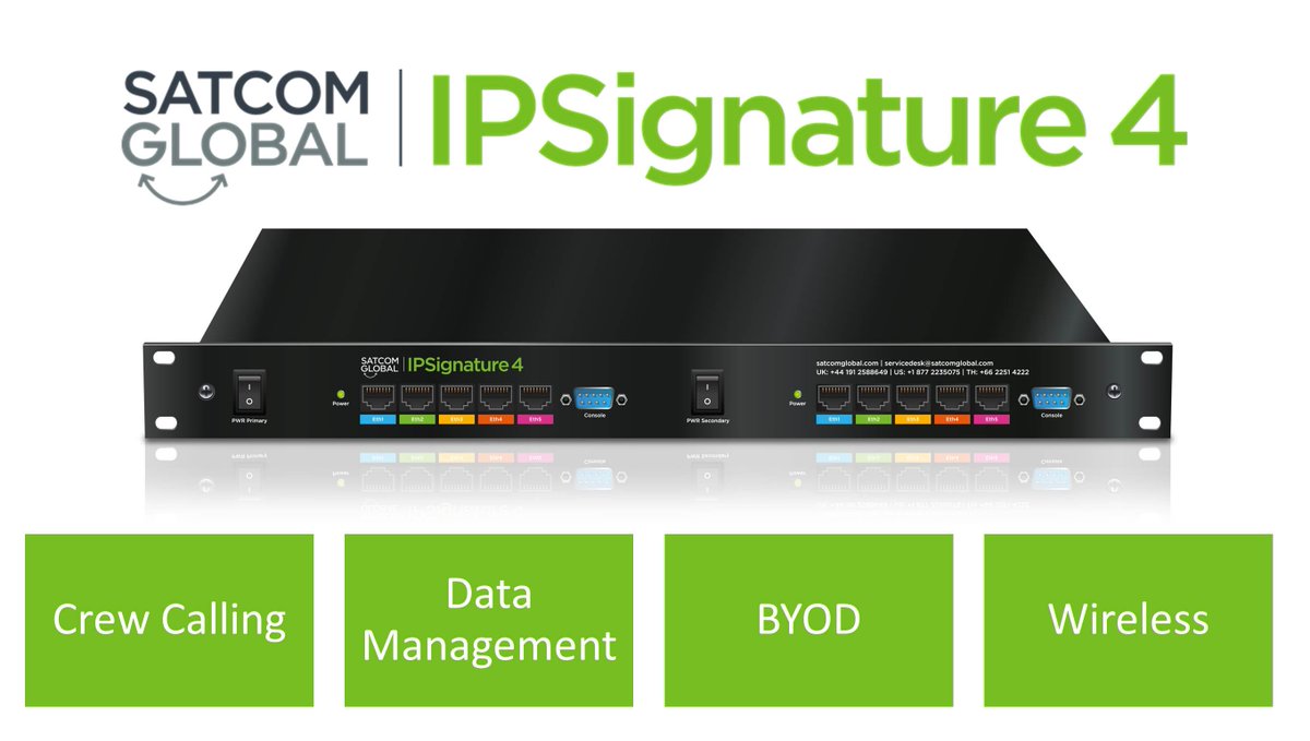 SatcomGlobal's tweet photo. As part of #SGAura #VSAT our #IPS4 solution enables customers to manage their own fleet communications & provides #BYOD access for crew comms https://t.co/XiV2NPc0aq https://t.co/alEmlc4I0y