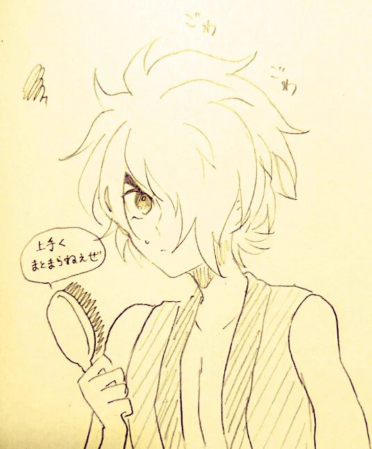 #オセロニアート
オキクルミくんは髪をセットするのが大変そう 