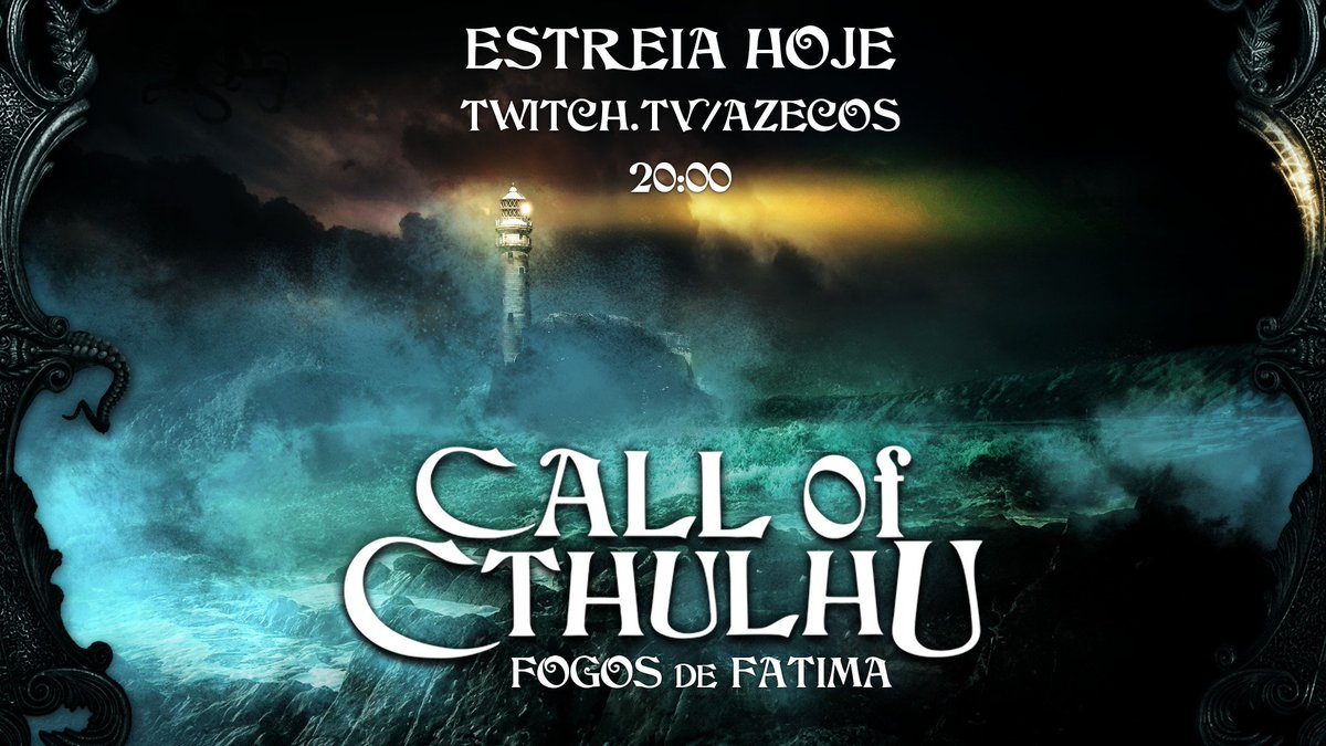 azecos's tweet photo. Estreia hoje 20:00 em https://t.co/HF9EsRusFn
Fogos de Fátima - mesa de Call of Cthulhu 7E
@leandropug @ocanivetefilms @EditoraNewOrder @GameChinchila @BeholderTV https://t.co/bYCjGCPV2q