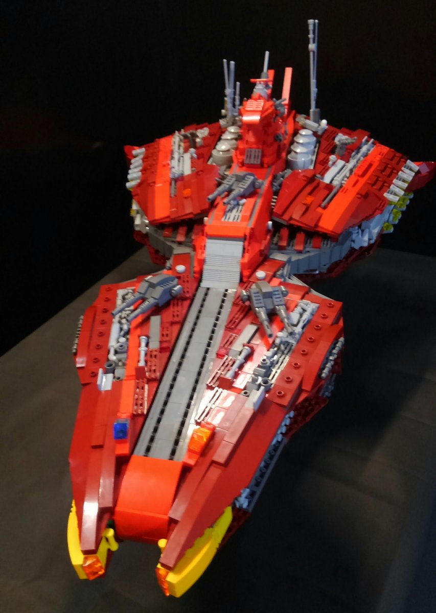 Pen2nd 10 23 24海老ブリ主催 Legoブロックで戦艦レウルーラを作りました 機動戦士ガンダム逆襲のシャア 機動戦士ガンダムuc等に登場するネオジオンの大型戦艦 初めてジオン系列の艦船を作りました 全長70cm Lego レゴ ガンダム レウルーラ Moc