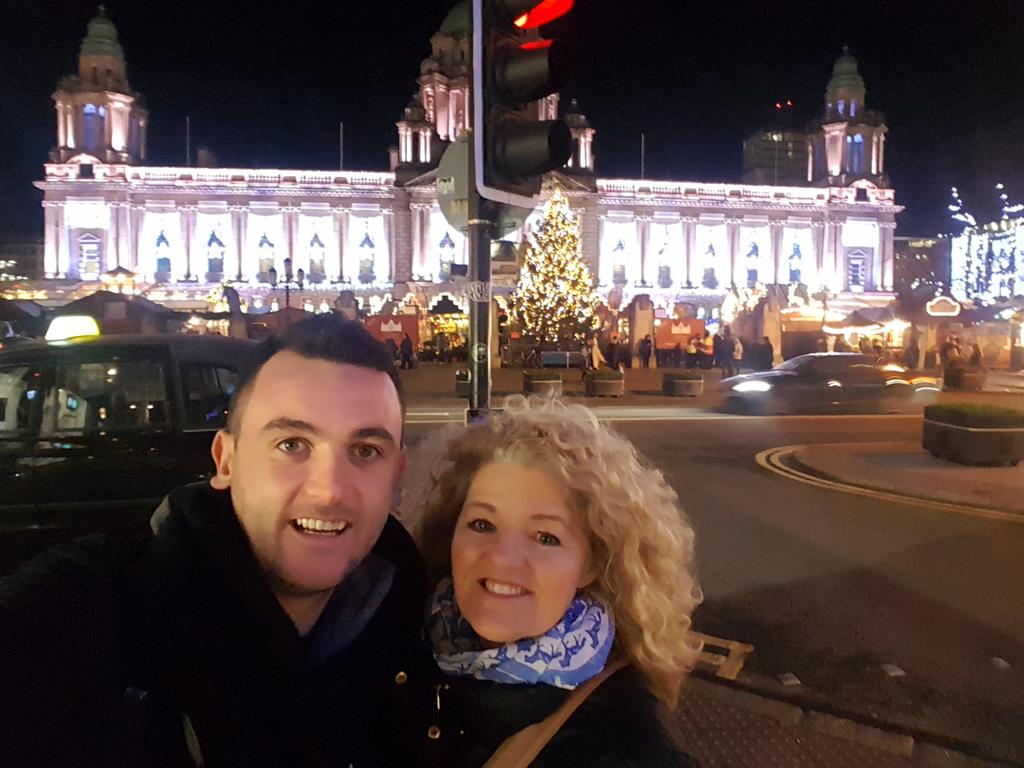 PlanBProdsLtd's tweet photo. A well earned break after costume fittings for the Roaring Twenties show at The Waterfront, Belfast. Beautiful city. 🎄 https://t.co/K7teSMUzNv