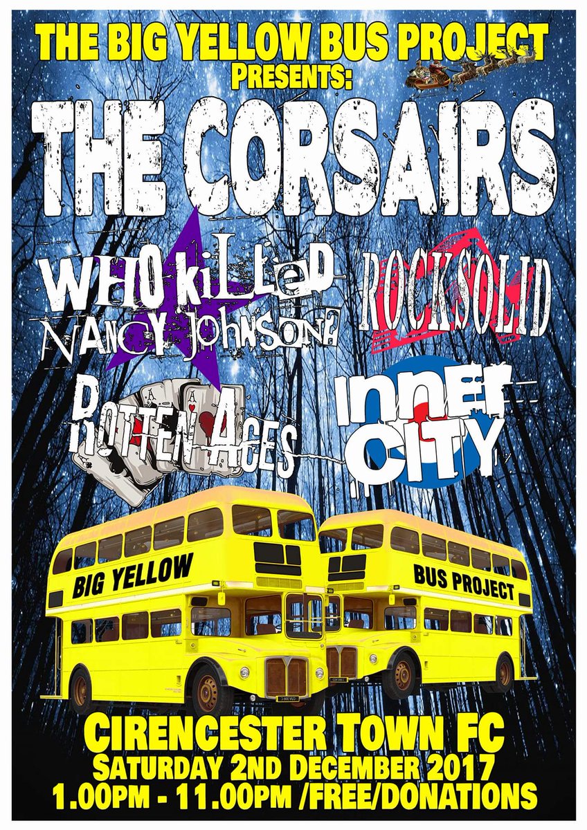 This Saturday at Cirencester Town Football Club ..5 Great Bands ...