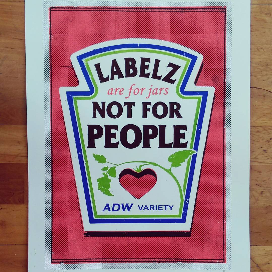 ADWart's tweet photo. Labelz print now available thru @firstfortnight an amazing organisation that challenges mental health stigma thru creative arts https://t.co/FtgGpGpTw5
