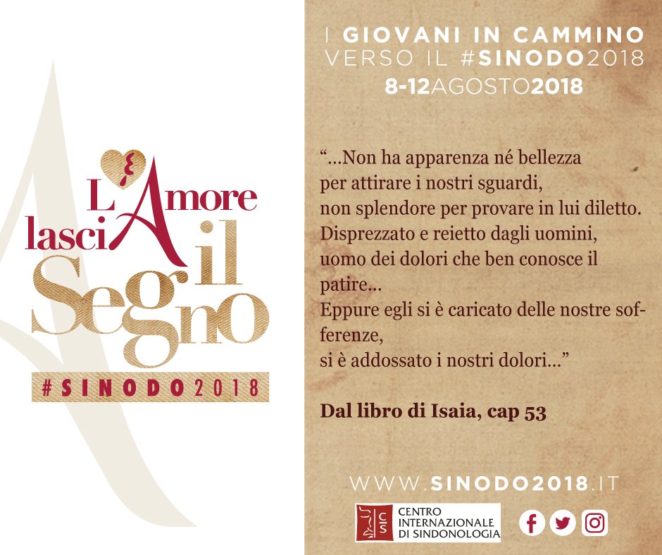sinodo2018's tweet photo. https://t.co/7HVYr5wpqB @Sindone2018 #Sindone2018 #Synod2018 @synod2018 #AmorelasciailSegno #AmorePiùGrande #Sindone #HolyShroud #Shroud #Shroud2018 @Sindone2015 https://t.co/aKbjBbcunH