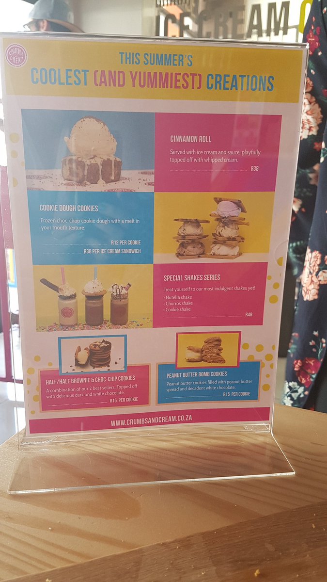 RougeBeautyGirl's tweet photo. Best part of summer? @crumbscream new menu, obvs. https://t.co/B9ULT3zlmh