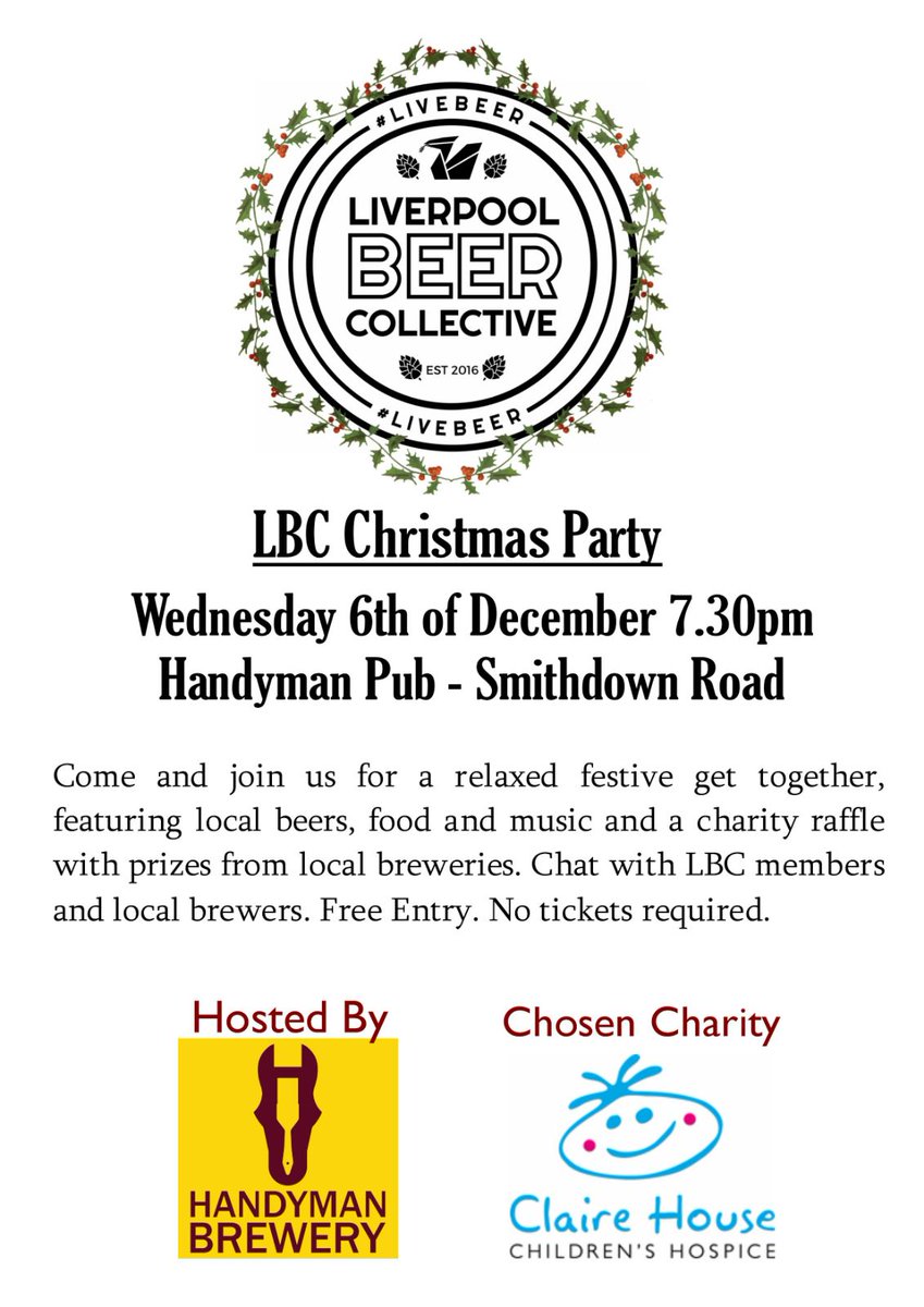 Not long at all now... loads of beery prizes to be won on the raffle, local brewers and brews along with big #christmas vibes! Come and join us #LIVEBEER 😀