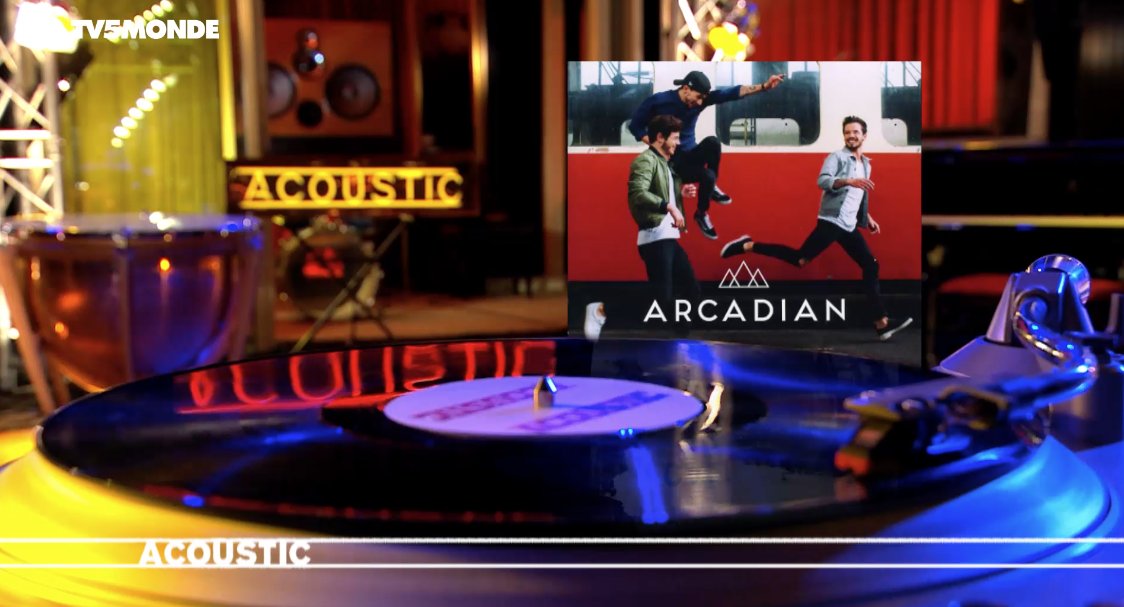 tv5acoustic's tweet photo. Samedi 2/12 20h sur #TV5MONDE @sebastienfolin  reçoit @ArcadianOff pour leur premier album éponyme #ARCADIAN #FolieArcadienne  #TonCombat  #LesSablesEmouvants ... https://t.co/2rgfchAltP